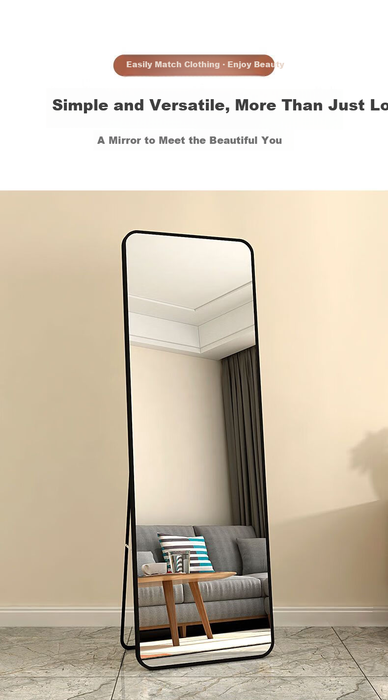 Muhanyue Full-Length Mirror, Floor-Standing Dressing Mirror, Home Wall-Mounted Mirror, Internet-Popular Bedroom And Dormitory Hanging Mirror, Three-Dimensional Fitting Mirror 3