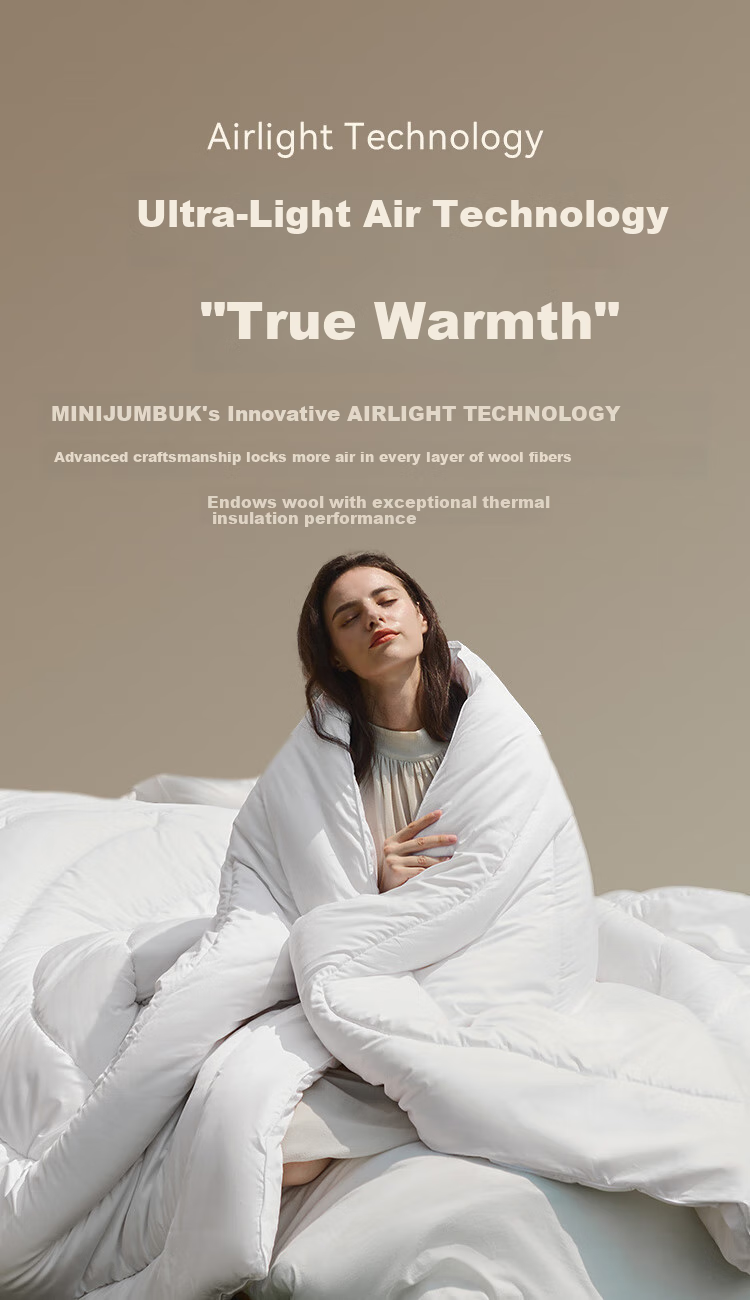 JD Original X MJ Collaboration 100% Australian Wool Deep Sleep Comforter, Gold Label Winter Quilt Duvet - Thick Winter Comforter 2x2.3m 7