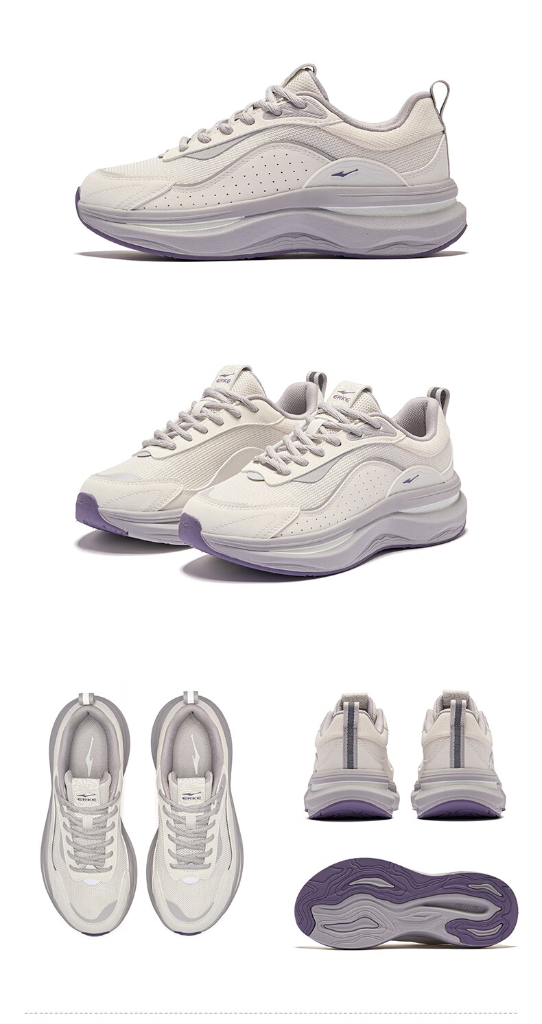 ERKE Casual Shoes 26 New Women's Comfortable Thick-Soled Shock-Absorbing Versatile Sports Dad Sneakers | Fengxuan 2 16