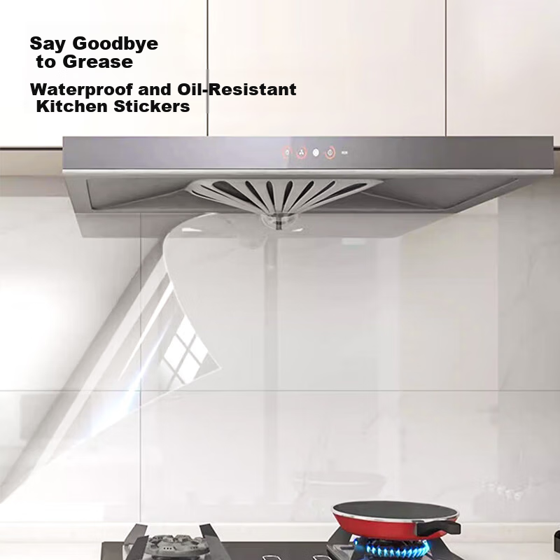JD Original Self-Adhesive Kitchen Oil-Proof Sticker, Range Hood Stove Wall Protection Film, 0.6*5 Meters