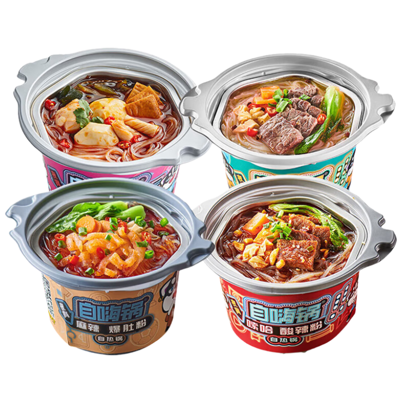 自嗨锅自热火锅 方便速食多口味组合 4口味4桶组合装夜宵锅457g