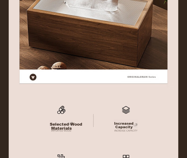 Bingyou Wooden Tissue Box, Paper Towel Holder, Dual-Use for Living Room And Office, Large Capacity Storage Organizer 3