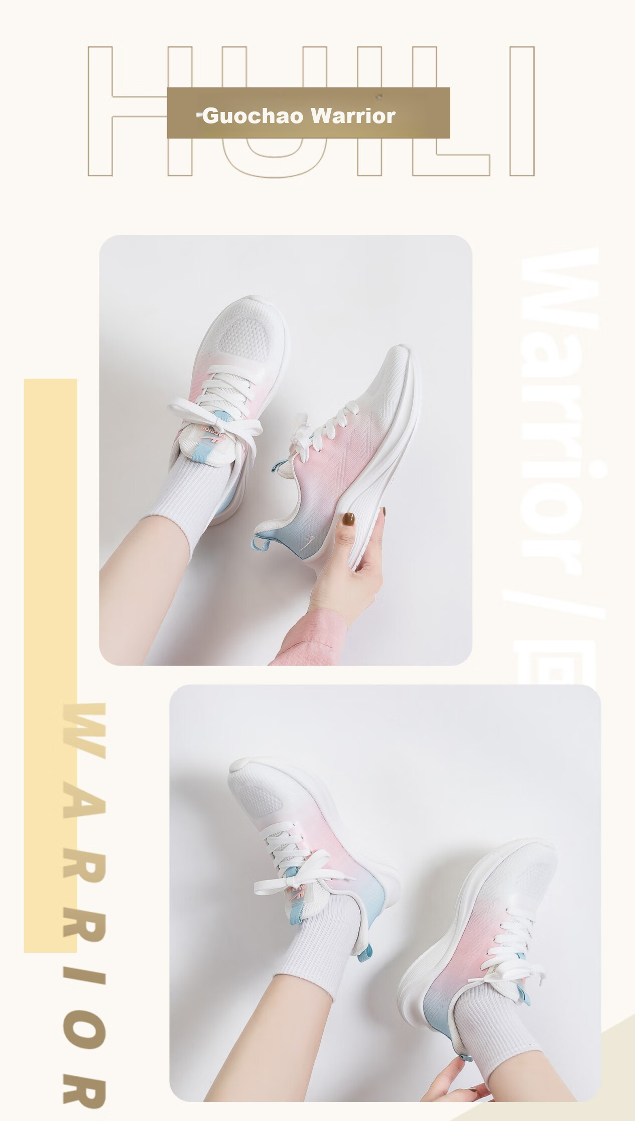 Huili Women's Running Shoes, Breathable Mesh Sports Shoes, Lightweight Comfortable Walking Shoes WXJ0850 White Pink Green 38 3