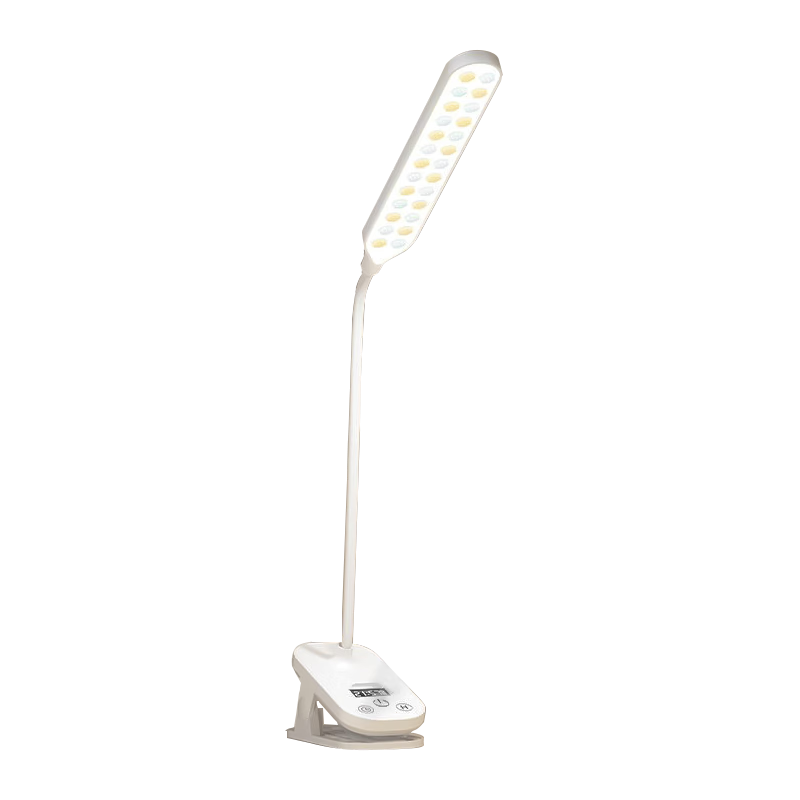 Bolanger Rechargeable Clip-On Desk Lamp with Eye Protection for Study And Reading, Full Spectrum Light for Children And Students, Dormitory Reading And Writing Clock Lamp