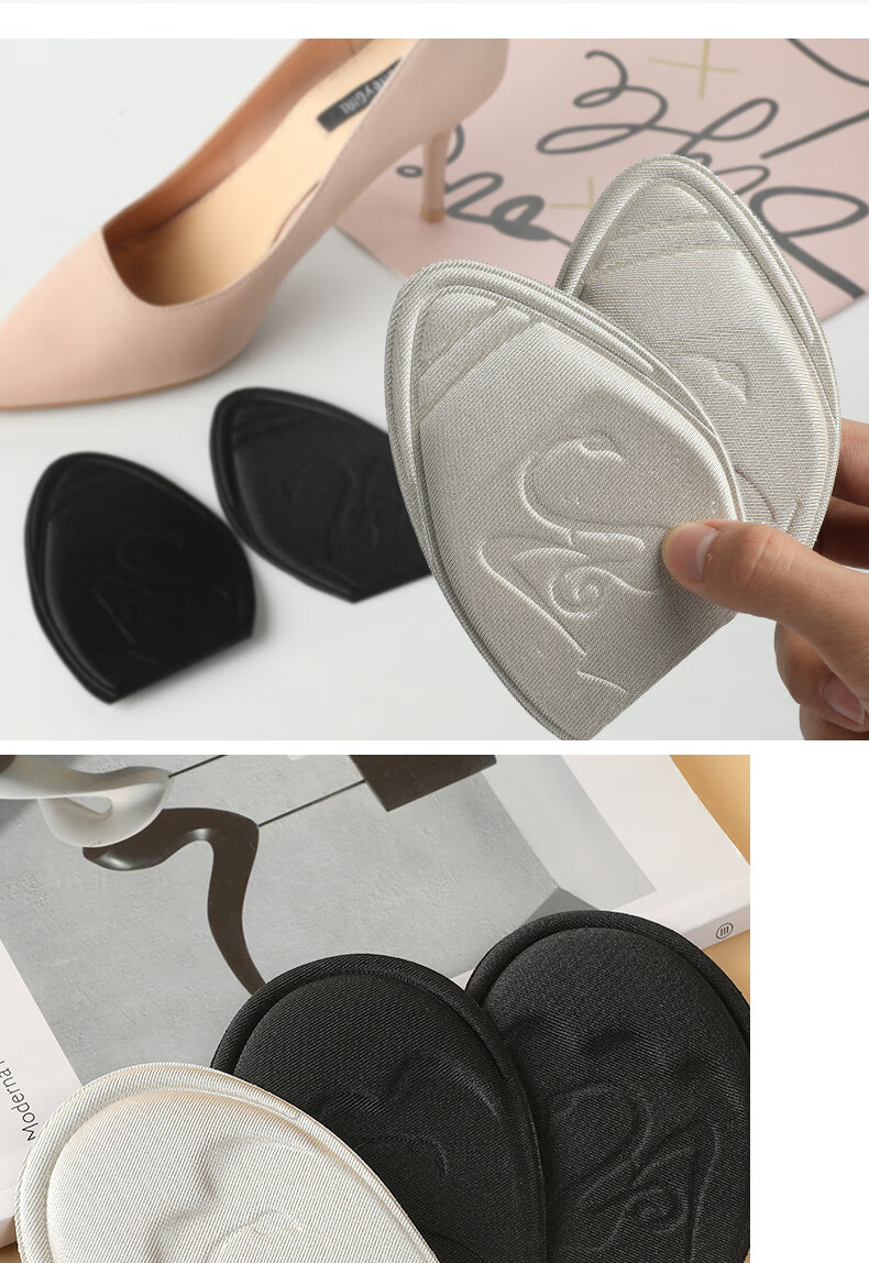 FOOTOPPO Forefoot Cushion Half Insole for Women High Heels Leather Shoes Half Size Thickened Shoe Pad Foot Protector 13