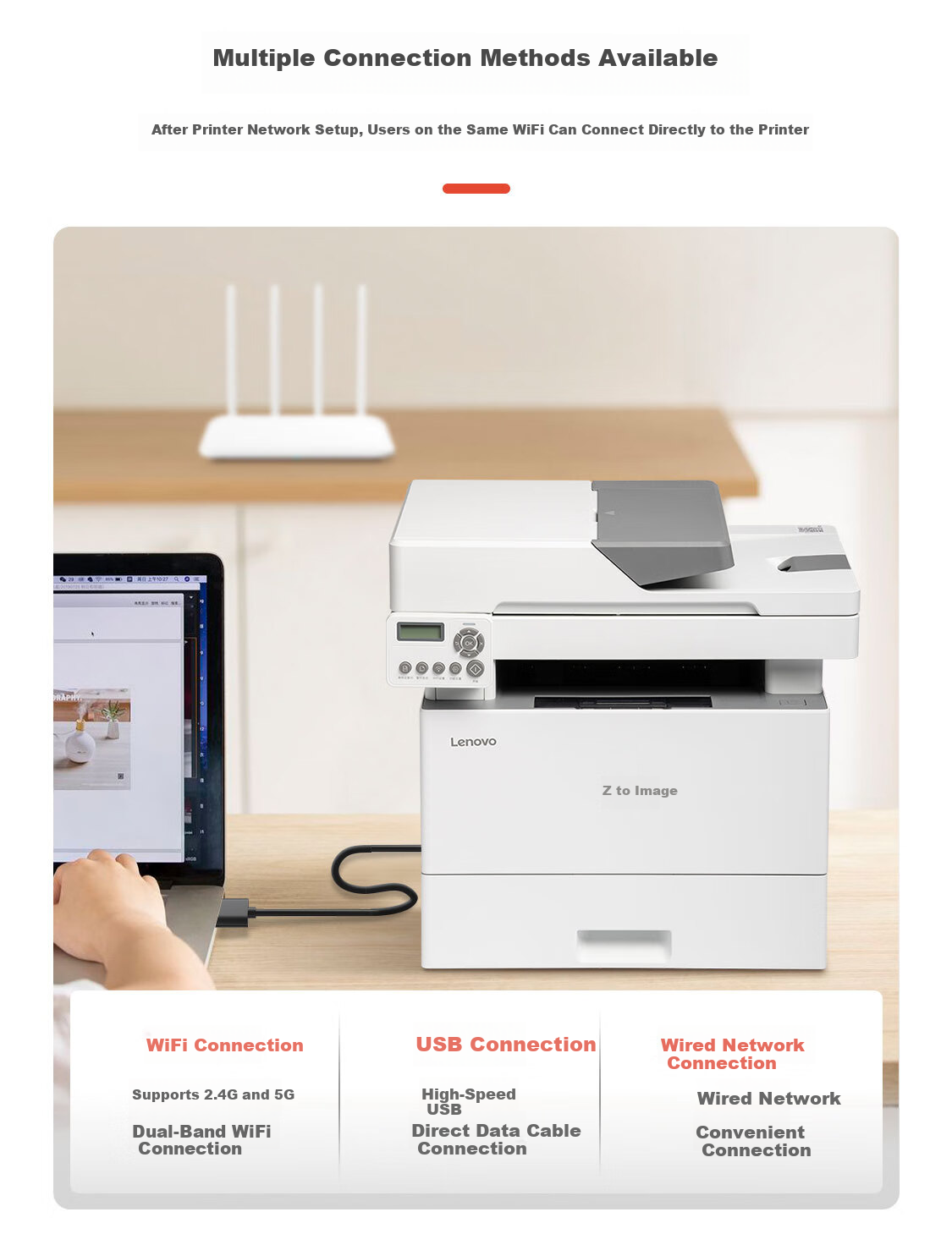 Lenovo M3350DNWA Laser Printer for Office And Home Use, Automatic Duplex Printing, Continuous Copying And Scanning All-In Machine, Randomly Includes 7000 Pages 6
