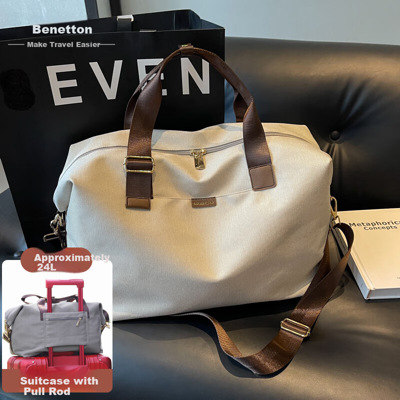 Banzheni Travel Bag for Men And Women, Large Capacity, Can Be Attached to Suitcase Handle, Storage Bag for Maternity Leave, Business Trip, Fitness, Handheld Crossbody Bag