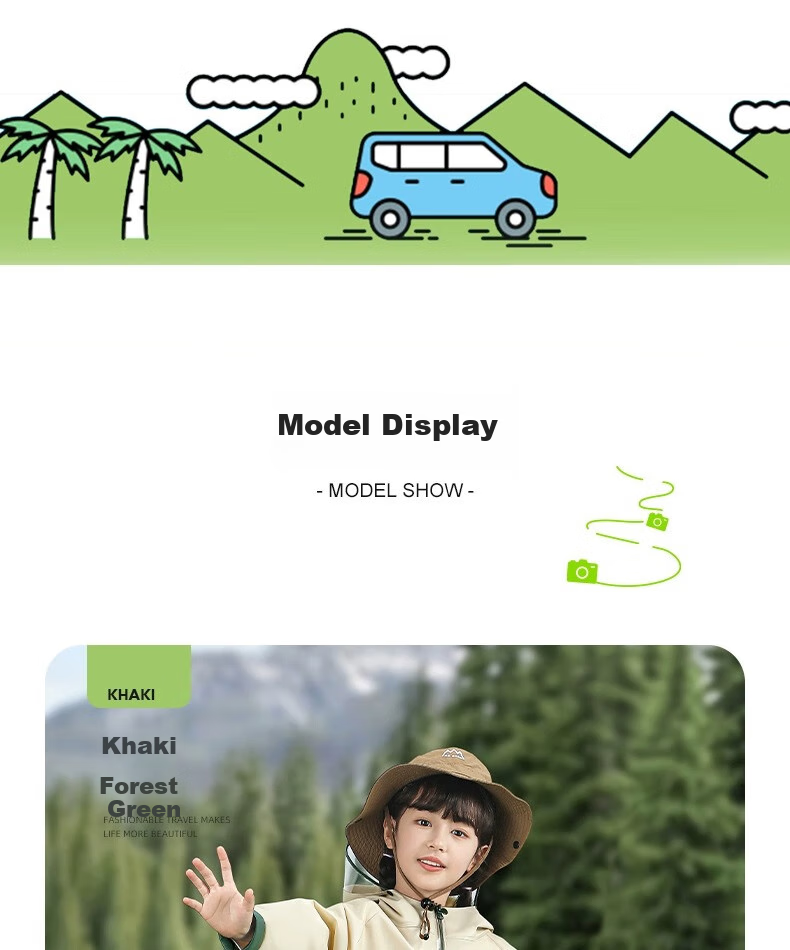 Beimei Children's Raincoat, for Elementary School Students' Daily Use, Long Full-Body Design for Boys And Girls, with Backpack Space, Heavy-Duty Rain Poncho 12
