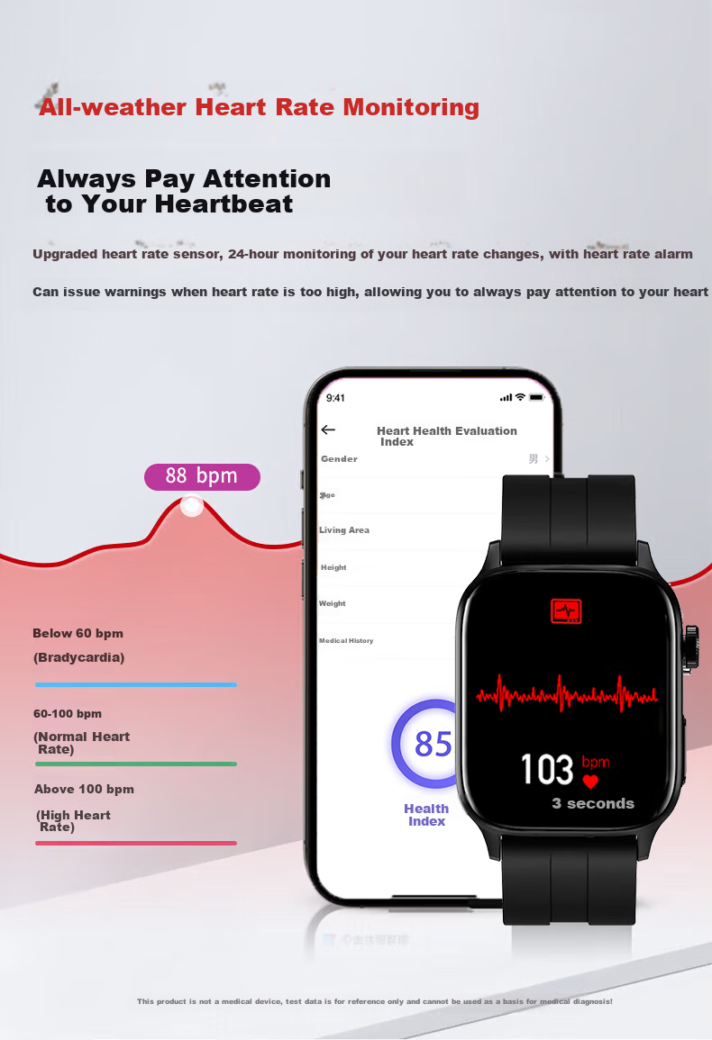 AILUO Blood Glucose Monitoring Watch: All-In Smart Health Device for Blood Pressure, Heart Rate, ECG And Stroke Detection, Non-Medical Grade, Non-High Precisio 8