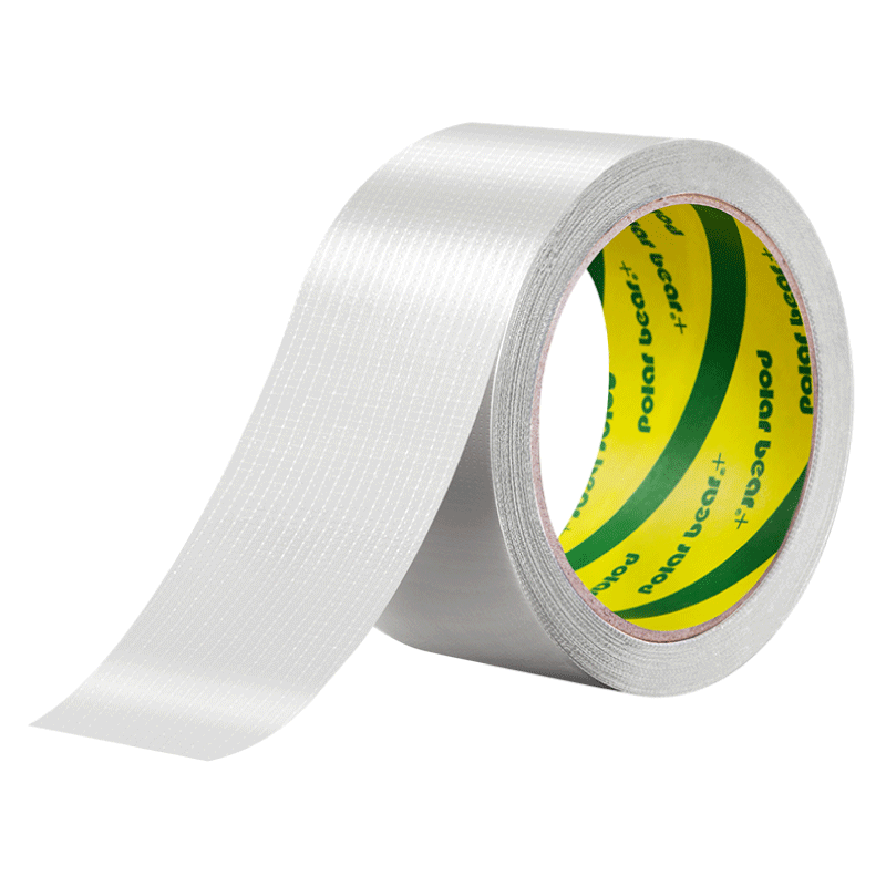 Polar Bear Strong Adhesive Tape Easy to Tear, White 48mm*15y (13.7 Meters), 1 Roll, Windproof Tarp Repair, Carpet Fixing, Waterproof Tape CL-409W