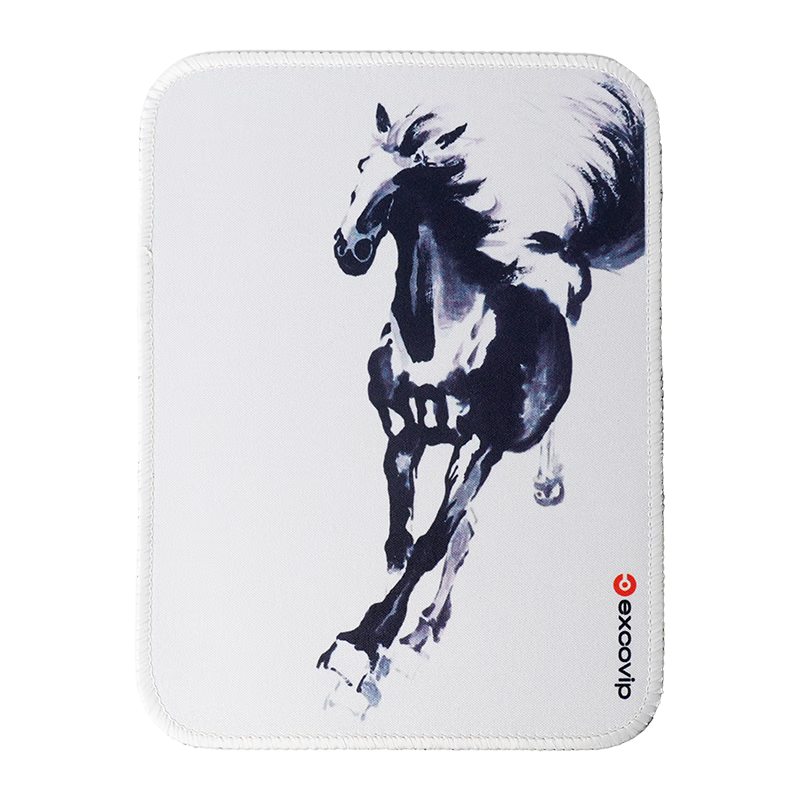 EXCO Legacy Chinese Painting Galloping Horse Mouse Pad Small Square Mini Computer Office Mat Medium Small Portable Cute Cartoon Anime Edge-Locked Desk Mat 0656