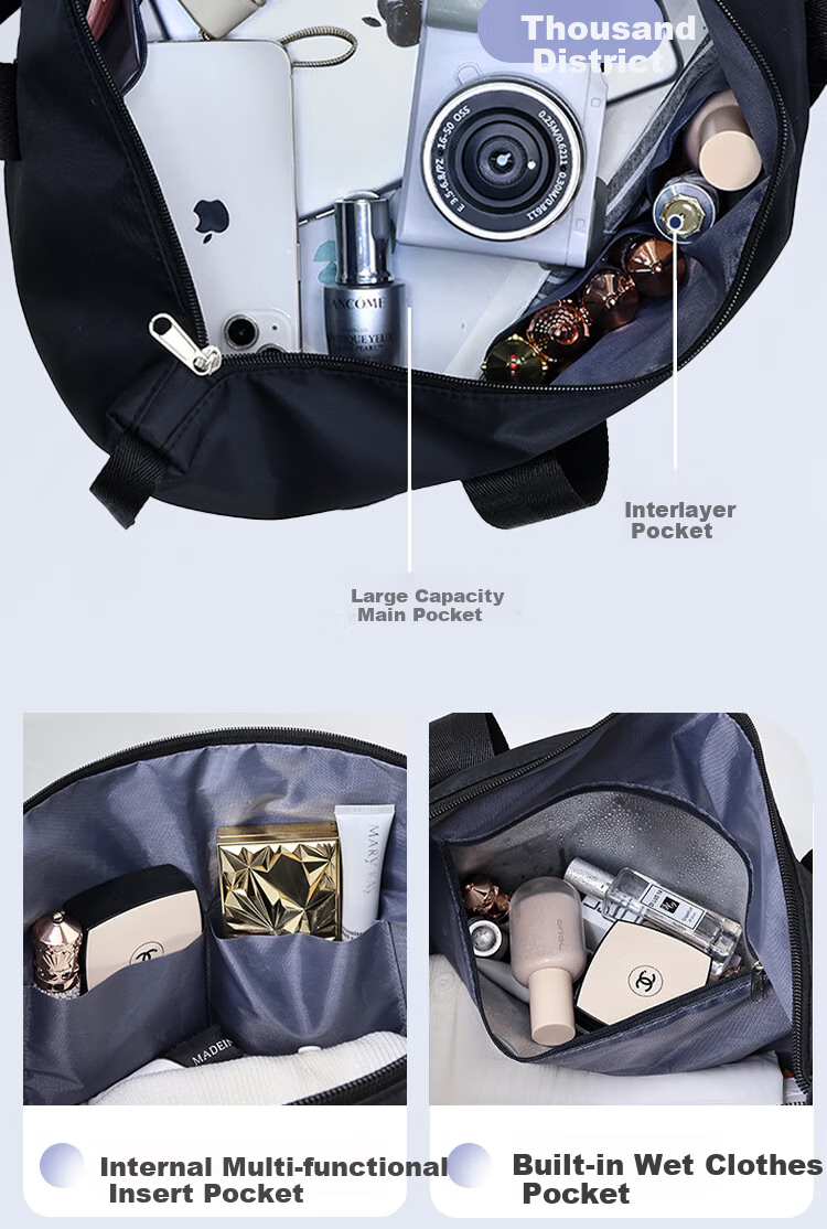 Lehuolvxing Large Capacity Travel Bag for Women, Maternity Luggage Bag, Handheld High-End Foldable Storage Carry-On for Short Trips And Tourism 6