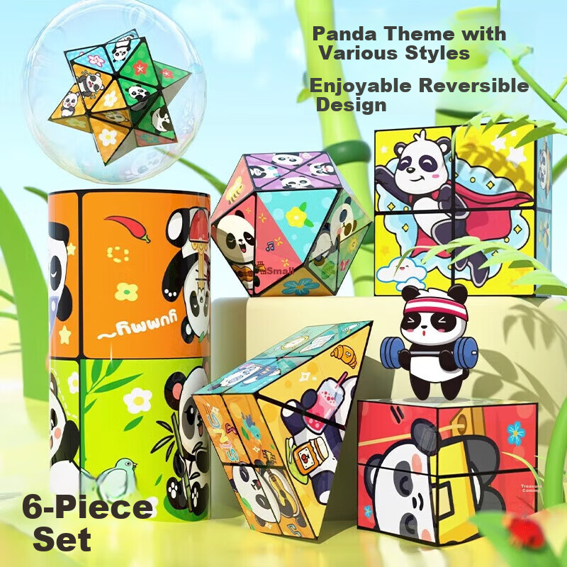 Lankupa Panda Transformable Infinite Cube, 3D строительные блоки, развивающая игрушка для детей 3-6 лет, подарок на Новый год для девочек