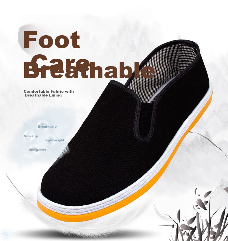 Laobaojia Old Beijing Cloth Shoes, Handmade Work Safety Shoes, Cowhide Sole Durable Wear-Resistant Flat Shoes, Unisex Style, Size 40 4