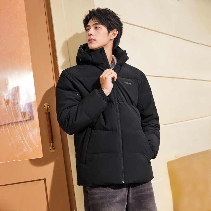 361° Men's Autumn Winter Three-Protection Water-Repellent Short Hooded Down Jacket 652544301D-3