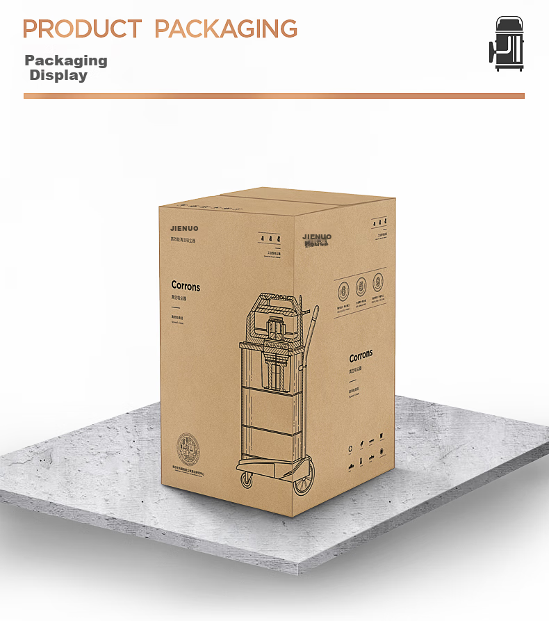 Jienuo 5400W High-Power Wet And Dry Commercial Industrial Vacuum Cleaner with Strong Suction for Factories, Workshops, Dust And Water Absorption JN-301T Edge Push And Suctio 18