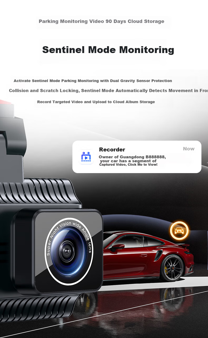 Weilute 4G Dash Cam, 4K High Definition, 24-Hour Parking Monitoring, Remote Control Via Beidou Positioning, GPS, Mobile Phone APP Connectivity 14