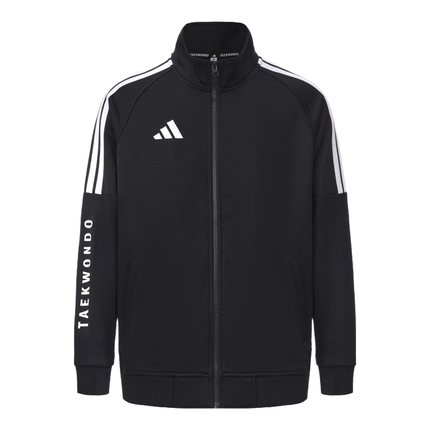 Adidas Men's Autumn Winter Running Sports Stand Collar Jacket Outdoor Windproof Warm Sportswear Black White 2XL