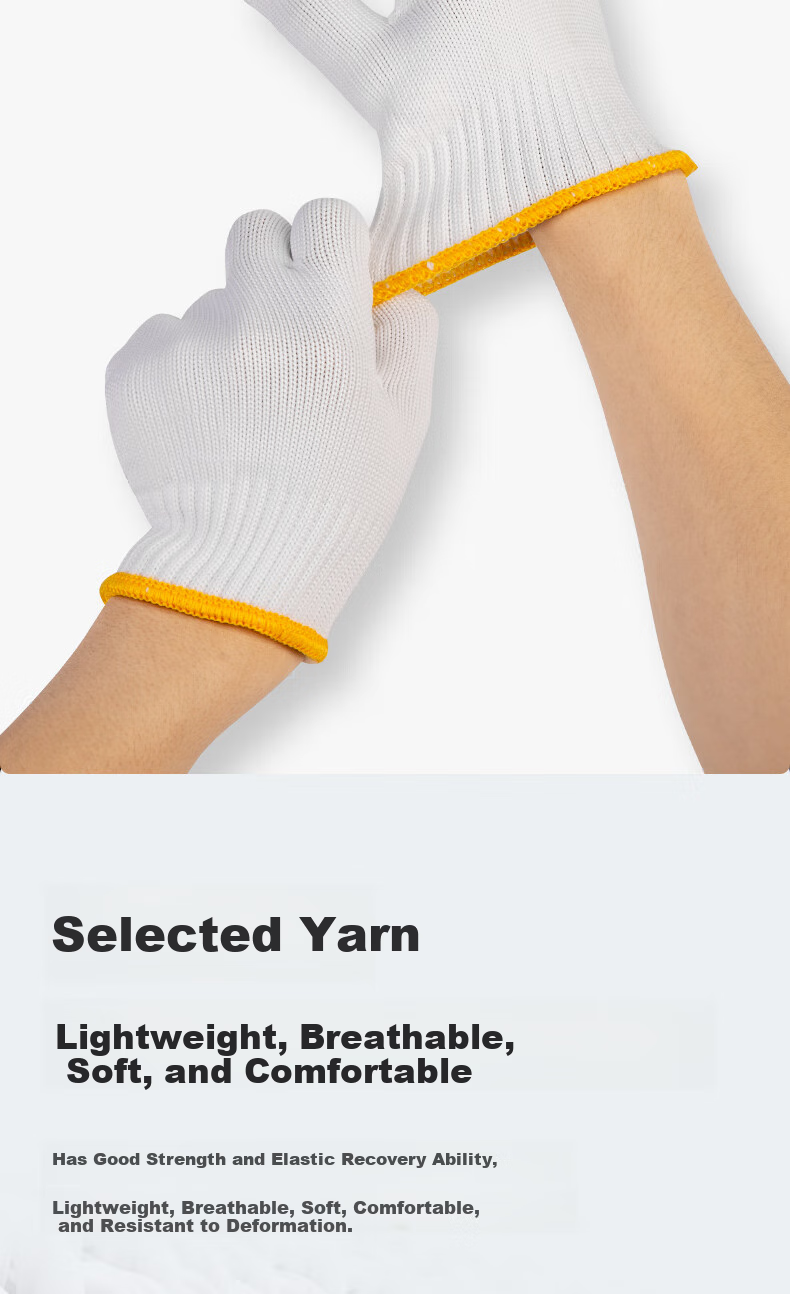Deli Protective Work Gloves LQ630, Dotted Non-Slip Wear-Resistant Thread Gloves, Dotted Beads, 12 Pairs/pack, 12 Sets 5