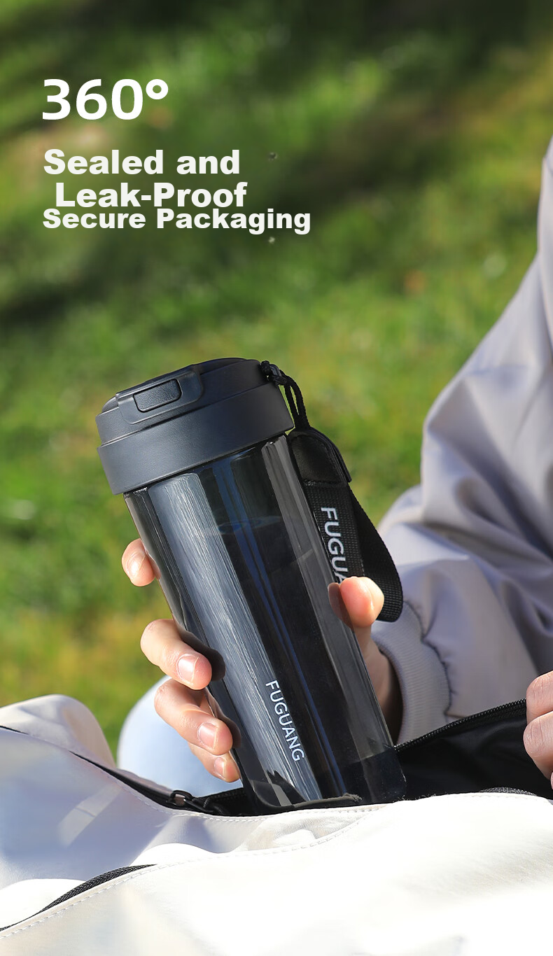 Fuguang Large Capacity Tritan Plastic Portable Tea Cup for Men And Women, Students, Outdoor Sports Water Bottle Summer 680ml 8