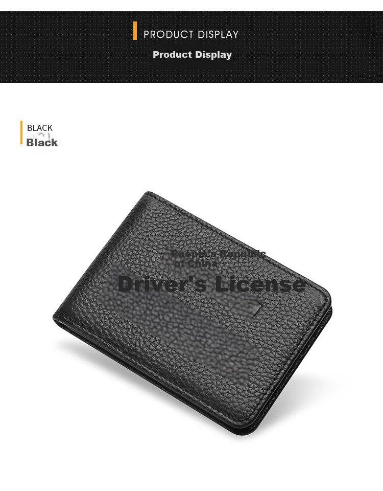 MEXICAN Genuine Top-Layer Leather Driver's License Holder for Men And Women, Multifunctional Vehicle Driving License Holder, Two-In Card Holder And ID Document Case 6