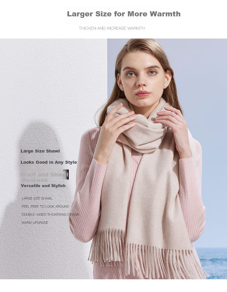 Hengyuanxiang 100% Pure Wool Office Air Conditioning Shawl for Women, Autumn Scarf, New Style Birthday National Day Gift for Elders 1