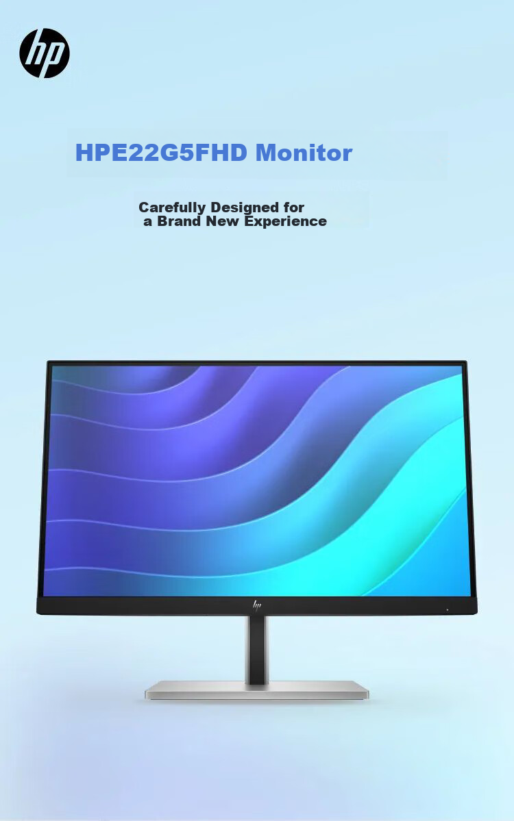 HP E22 G5, 21.5-Inch Low Blue Light IPS High-Definition Monitor, 99% SRGB, Height Adjustable, Swivel, Left And Right Rotation, Nationwide Warranty 1