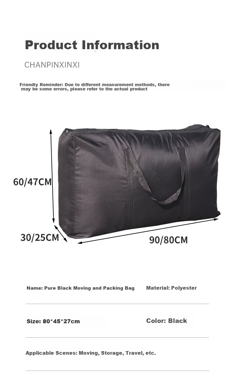 Pangdaidai Large Capacity Moving Luggage Bags Packing Bags for Clothes And Quilts Storage, 3 Pieces, Non-Woven Fabric, 80*57*26cm 7