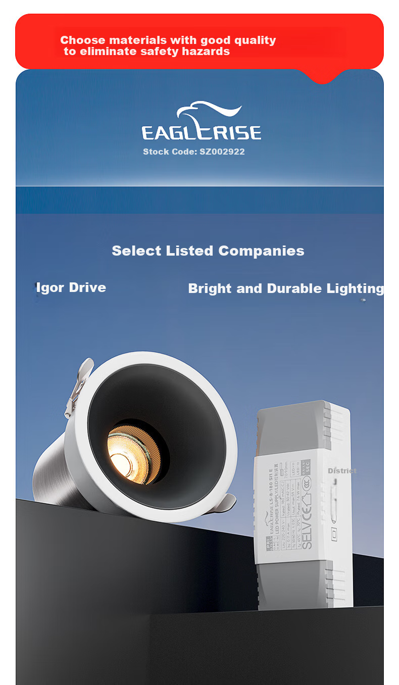 Jiandun Chuyun Full-Spectrum LED Mini Hill Spotlight, Recessed Wall Washer, Narrow Edge Deep Anti-Glare High CRI Subsidy Spotlight 22