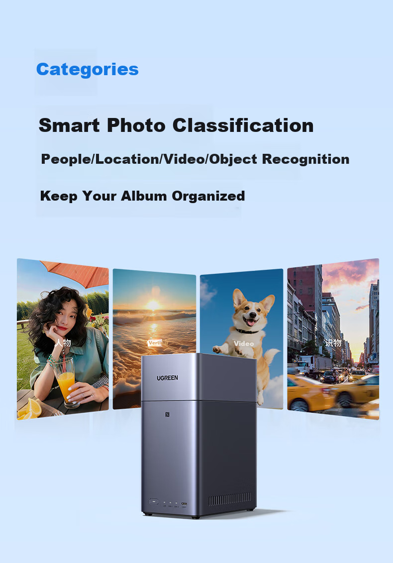 UGREEN Private Cloud DH2300, 8GB Dual-Bay NAS Network Storage, Personal Cloud AI Home Hard Drive Server, Mobile NFC One-Touch Connection, Photo Album Backup, Phone And Tablet Expansio 22
