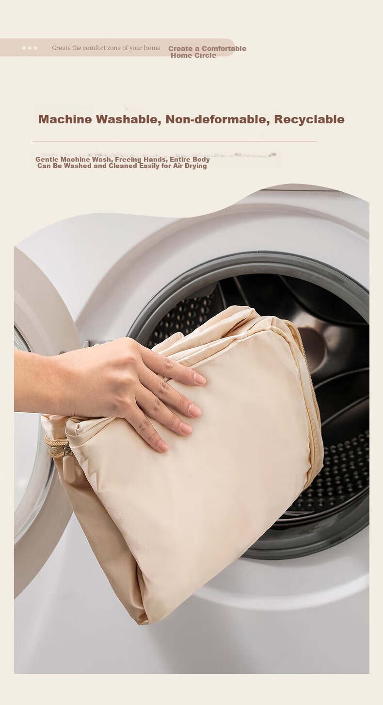 Bangnimeijia Compressed Storage Bag for Down Jackets, Clothes, Quilts, Moving And Packing, Oatmeal Color, Large Size 4