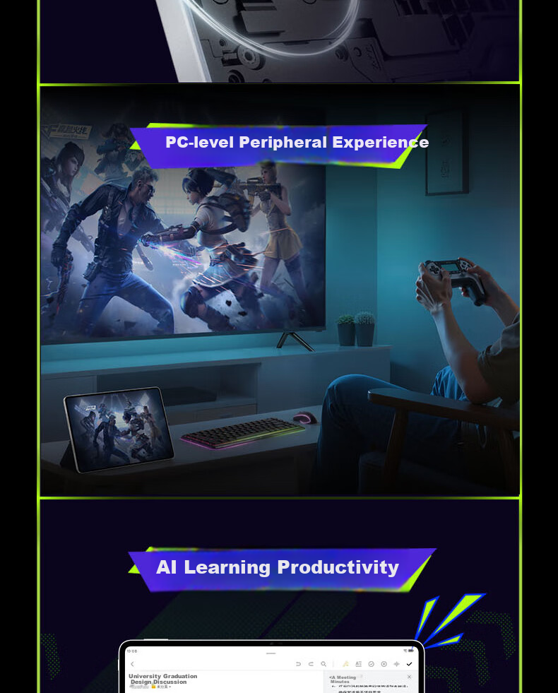 HONOR Tablet GT2 Pro 12.5-inch 165Hz 3K Eye-care Gaming Screen Full-power 8Gen3 Flagship Chip 8+256GB Phantom Gray [National Subsidy] 5