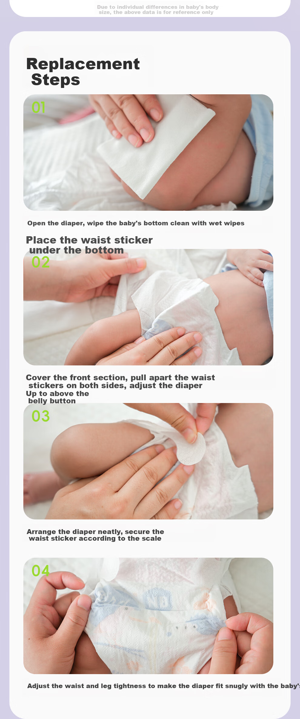 Aiweier Alvin [No Carbamide Ammonia Detected] Classic Soft Touch Diapers, XL Size, 40 Pieces, Breathable Nappies 5