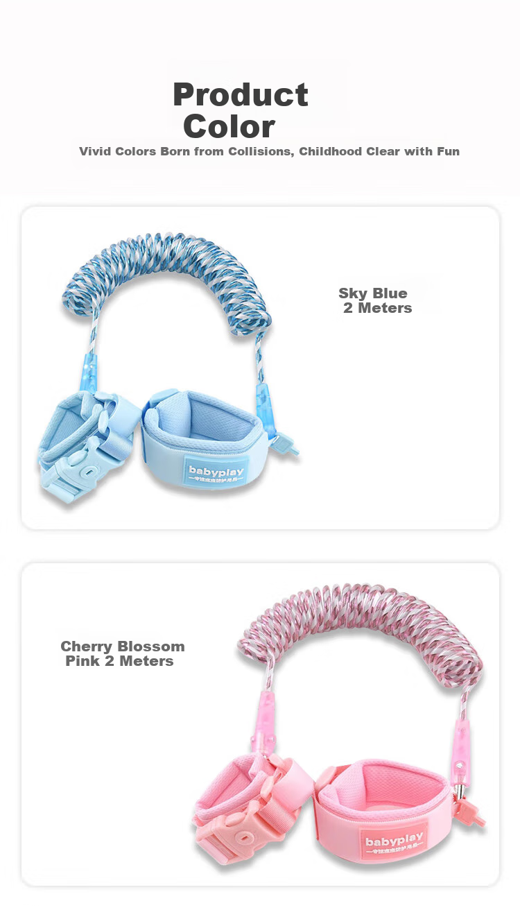 Aibaoshi Children's Anti-Lost Strap with Leash, Baby Anti-Lost Wristband Safety Rope, Toddler Safety Device, Reflective Pink, 2 Meters, S121 13