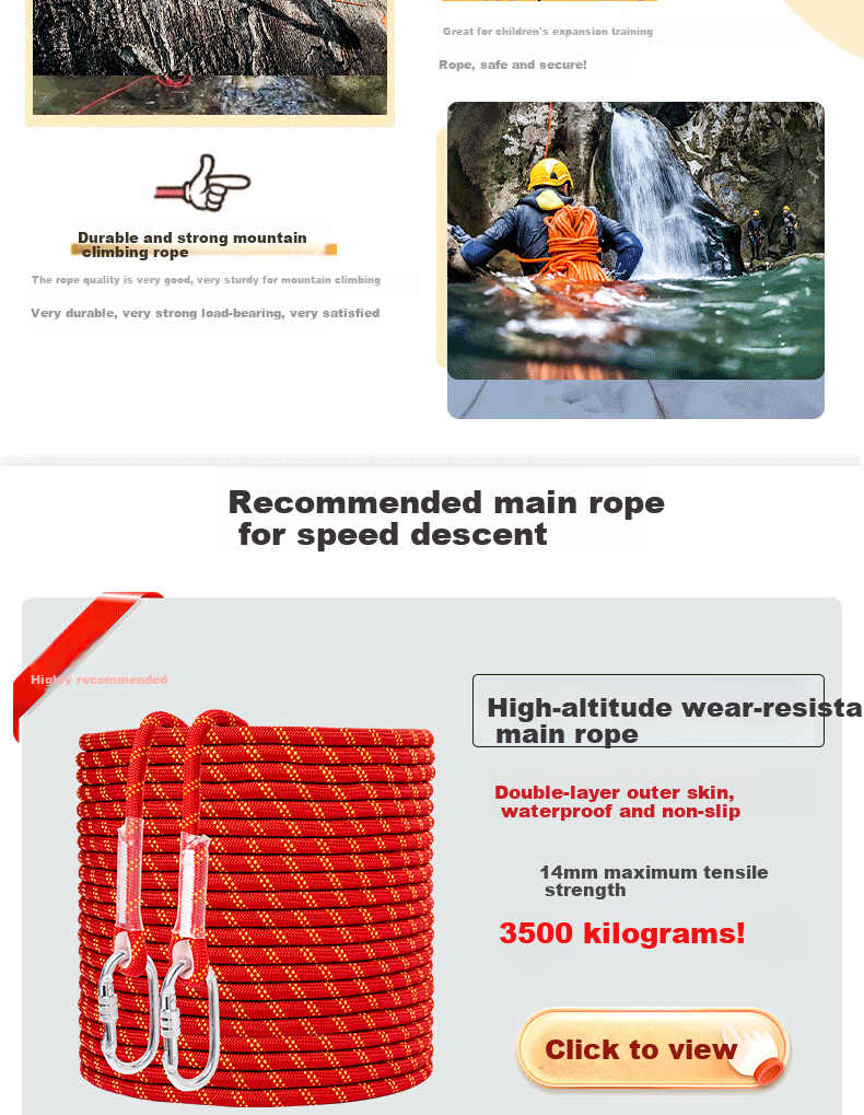 Kanle Outdoor Safety Rope, Climbing And Rock Climbing Rope, High-Altitude Work National Standard Flood Rescue Floating Lifeline, 6mm/10 Meters 7