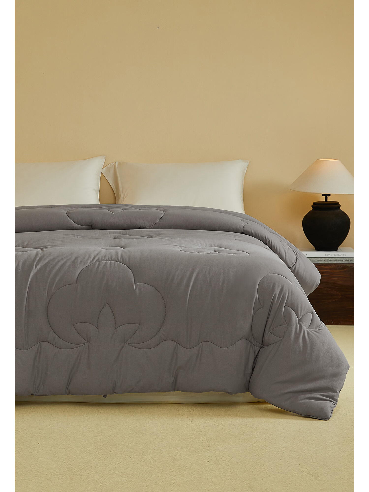MIDO HOUSE Mingdu Spring and Autumn Pure Cotton Quilt Core Cotton Quilt Xinjiang Cotton 100% Cotton Double Quilt Light Warm Gray 220X240 4