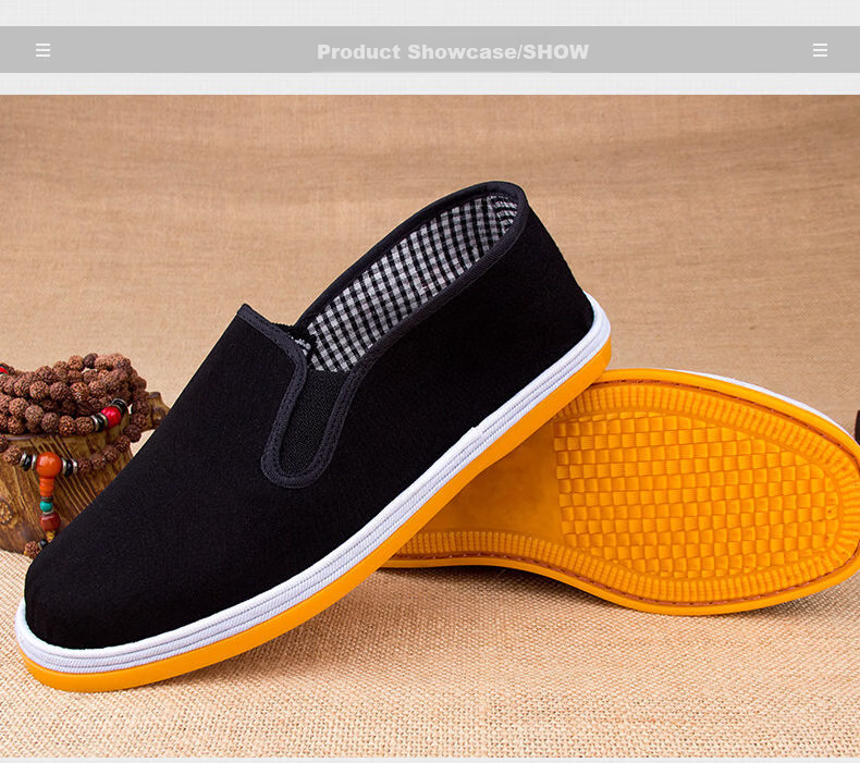 Laobaojia Old Beijing Cloth Shoes, Handmade Work Safety Shoes, Cowhide Sole Durable Wear-Resistant Flat Shoes, Unisex Style, Size 40 11