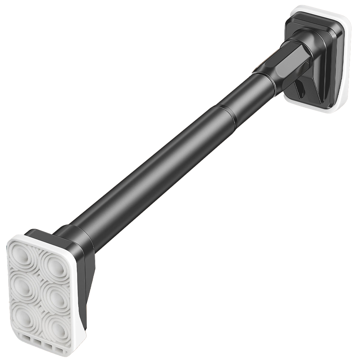 Futuristic No-Drill Telescopic Stainless Steel Clothes Drying Rod Shower Curtain Rod Balcony Clothes Hanger Gray 100-170cm