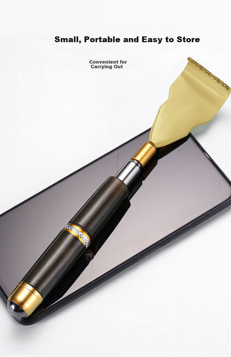 Baoshi Black Ebony Horn Scratcher, Elderly Extendable Massage Device, Back Scratcher And Itch Reliever, No Need for Help, Gift Box Packaging 7