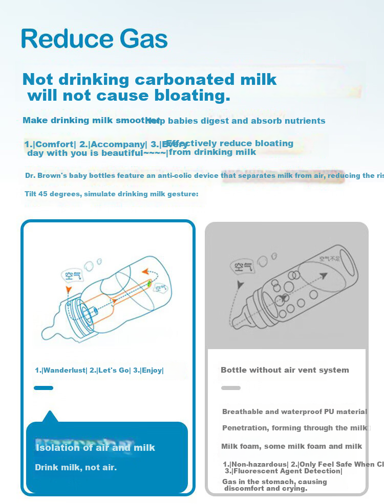 Bulangboshi PPSU Baby Bottle for 6-9 Months, Weaning, Anti-Colic, Wide Neck Design, Shatterproof, 270ml, Jinlong 6