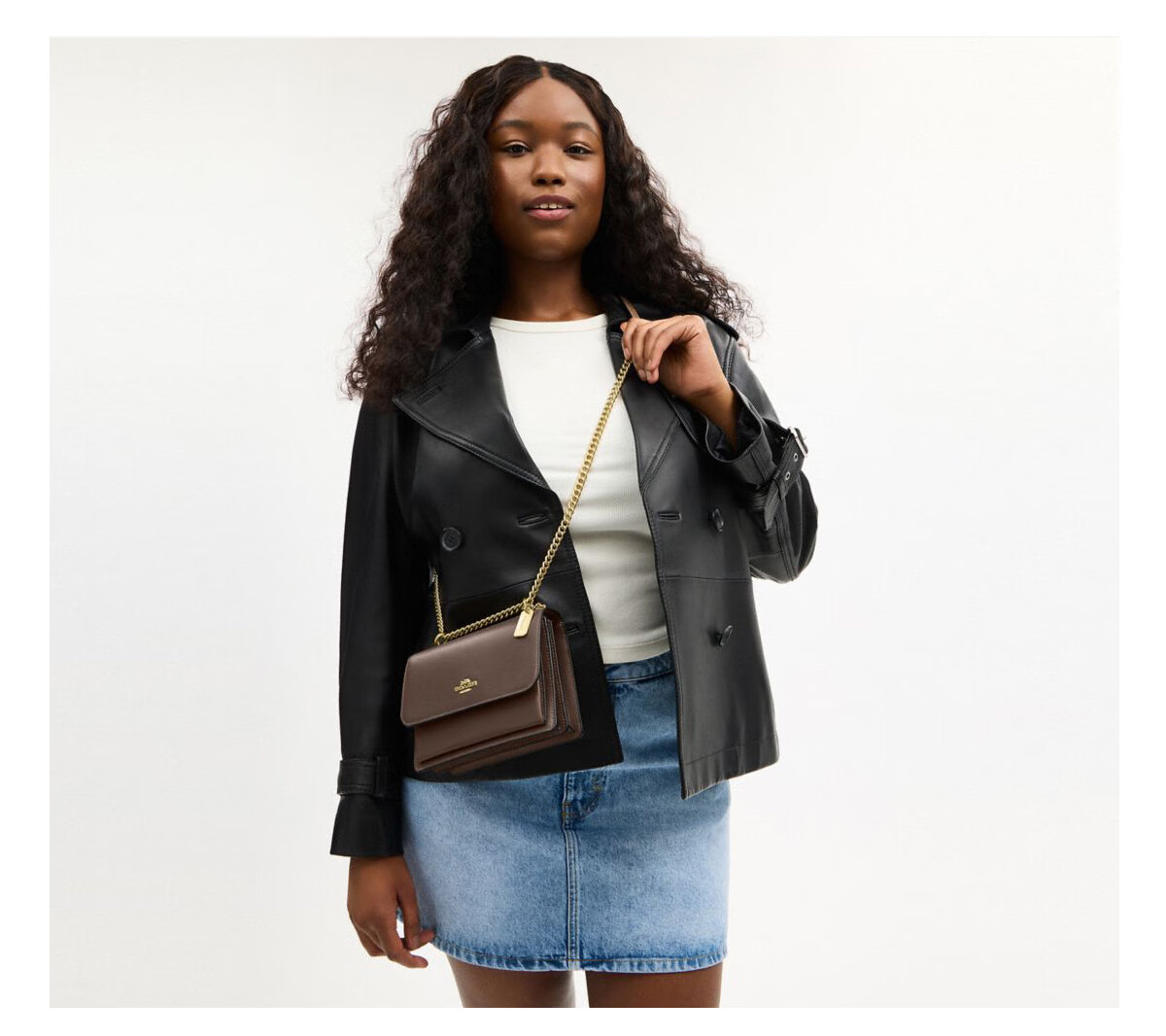 COACH KLARE Mini Shoulder Crossbody Bag for Women in Deep Charcoal CBI23 - Brand Direct Supply 3