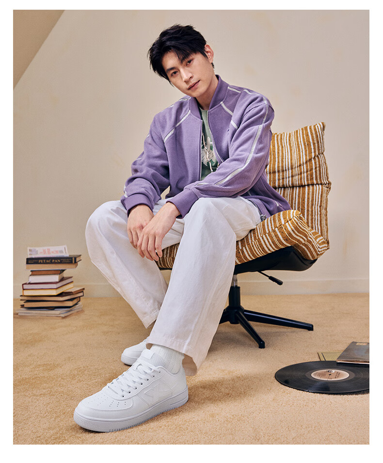 Xtep Couple Men's and Women's Casual Sneakers White Air Force One Spring Summer Breathable Durable Versatile Sports Shoes 24