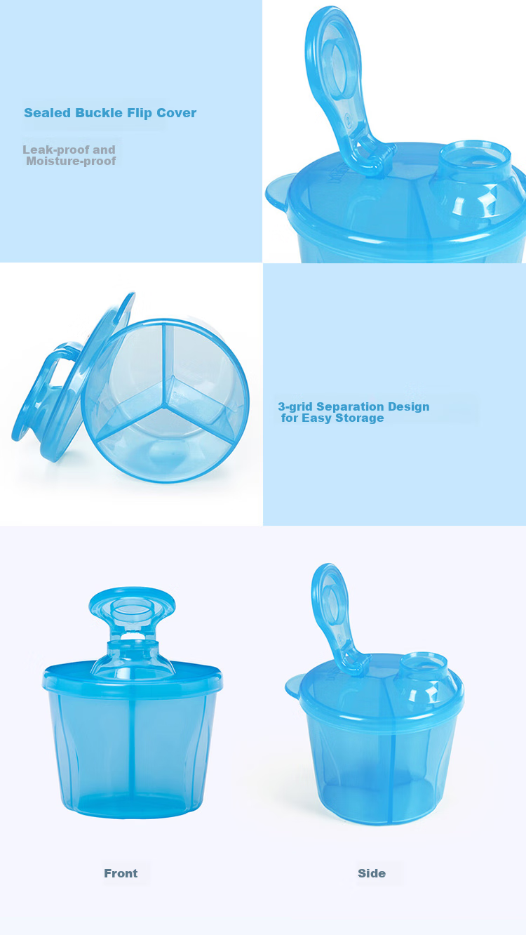 Bulangboshi Portable Milk Powder Container, 3-Compartment Rotating Leak-Proof Design, Travel Essential for Precise Portioning 5