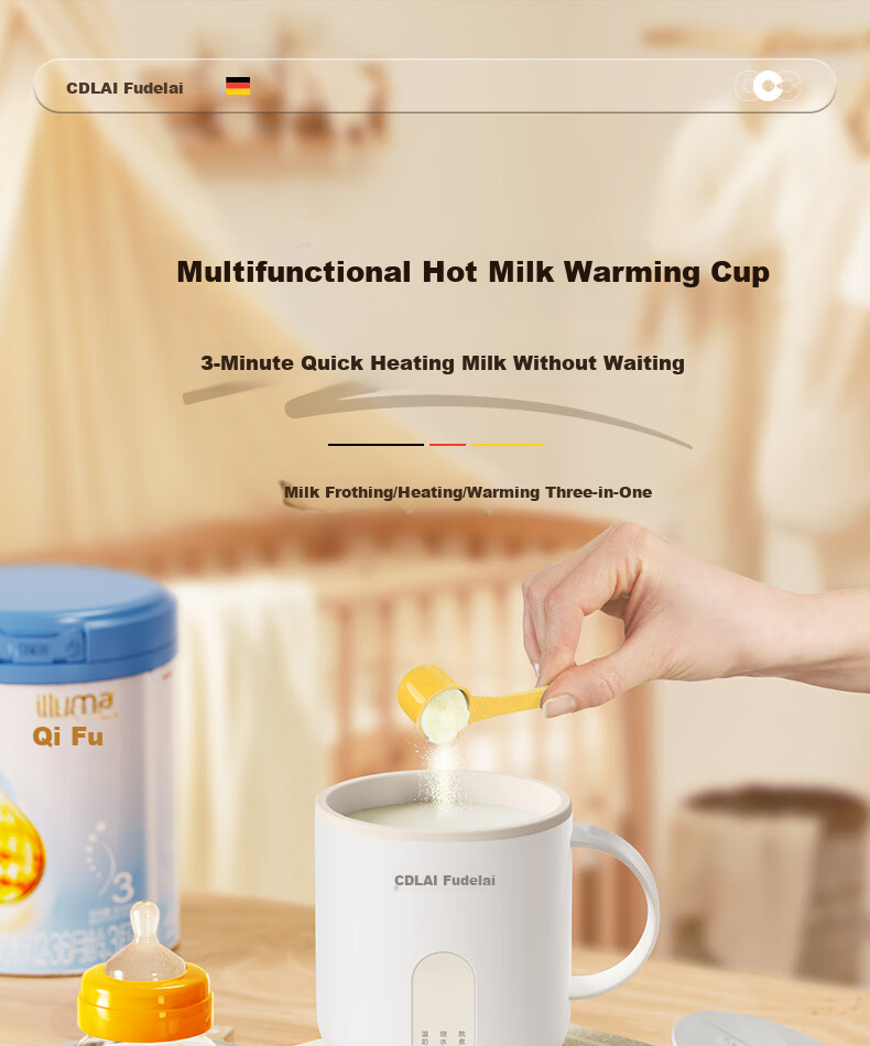 Fudelai Health Pot with Filter, Hot Milk Cup, Mini Automatic Constant Temperature for One Person, Office Electric Stew And Boiling Water Tea All-In Machine, Breakfast Heating Warm Cup 1