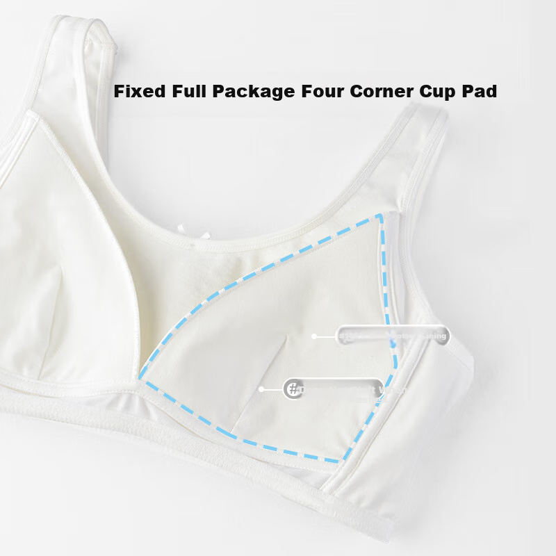 Ailier&ouluola Teenage Bra for High School Girls, Ages 16-18, Puberty Stage, Pure Cotton, Three-Stage Development, 80B Cup
