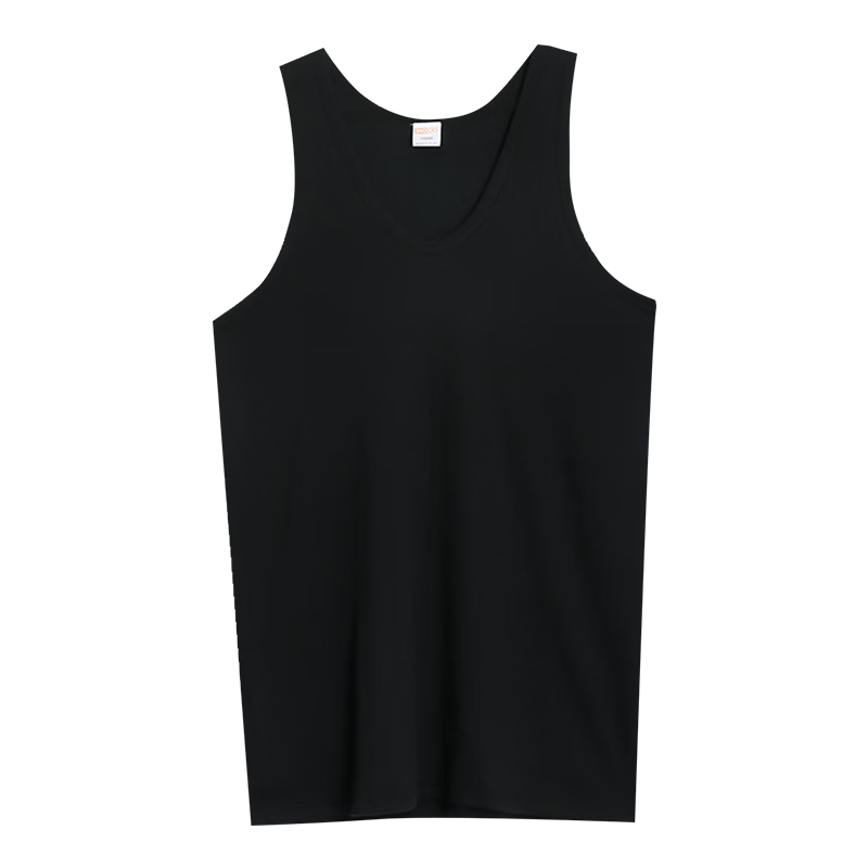 Hodohome Men's Pure Cotton Sleeveless Tank Top, All-Season Undershirt, Basic Undershirt for Men, Black, 3XL, 185/110