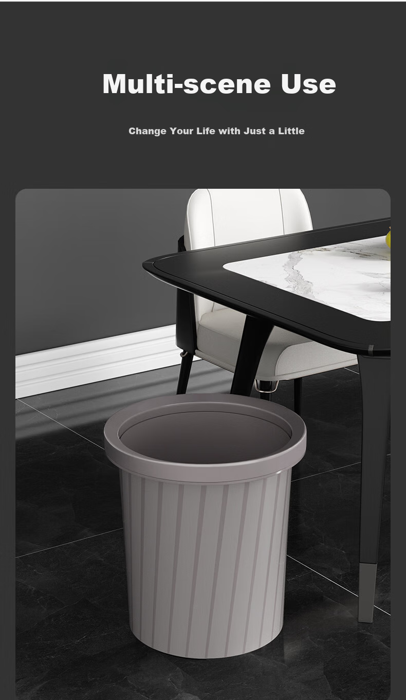 Baijiahaoshi Household Trash Can with Push-Down Lid And Foot Pedal, 20L Cream White, for Kitchen, Bathroom, Living Room And Bedroom, with Lid And Wastebasket 5