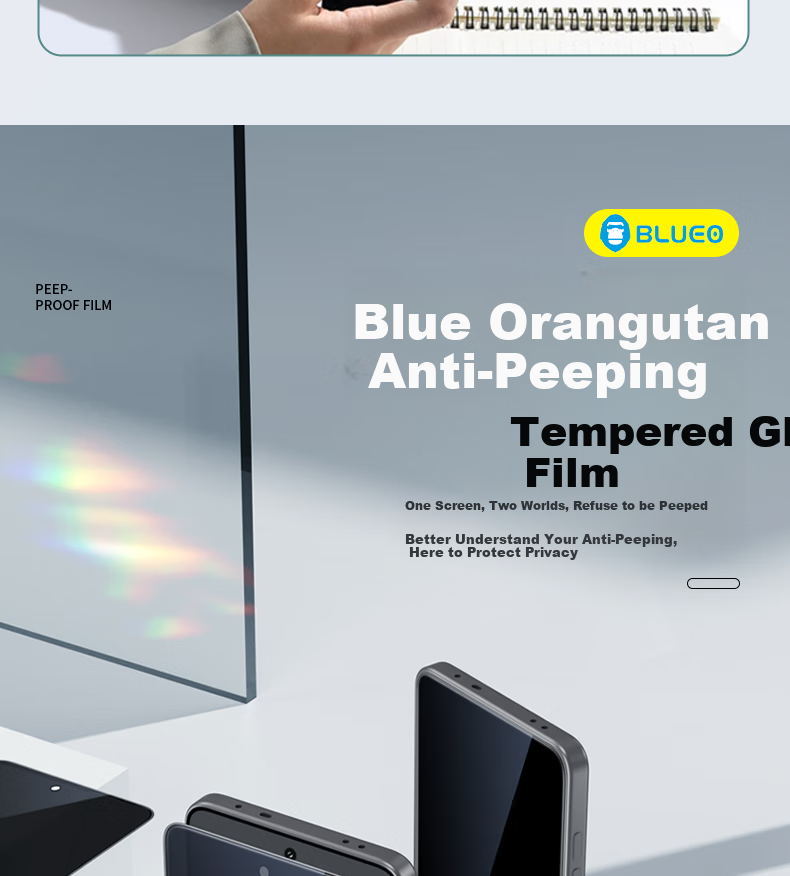 Lanxingxiansheng Tempered Glass Screen Protector for OPPO Find N5, High Definition Clear Anti-Peeping Anti-Drop Phone Protective Film 2