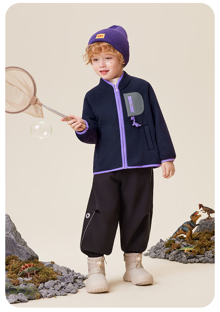 MQDMINI [Anti-Static] Boys' Fleece Jacket Children's Outdoor Sports Camping Baby Toddler Coat 14