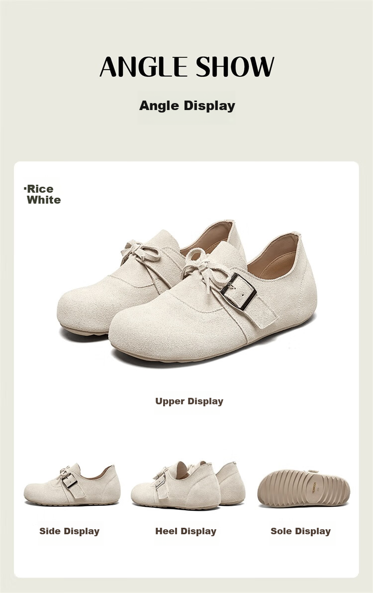Yierkang Women's Slip-On Round Toe Closed-Toe Flat Birkenstock Style Spring And Autumn Women's Flats 26790W Khaki 37 9